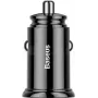 Baseus Circular PD QC4.0+ 30W automobilinis kroviklis su dviem prievadais (USB-C + USB-A) - Juodas