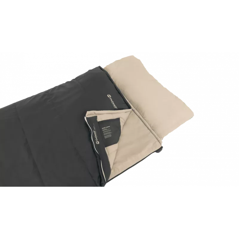 Outwell Contour Prime sintetinis miegmaišis (190 cm) – juodas, dešinysis užtrauktukas