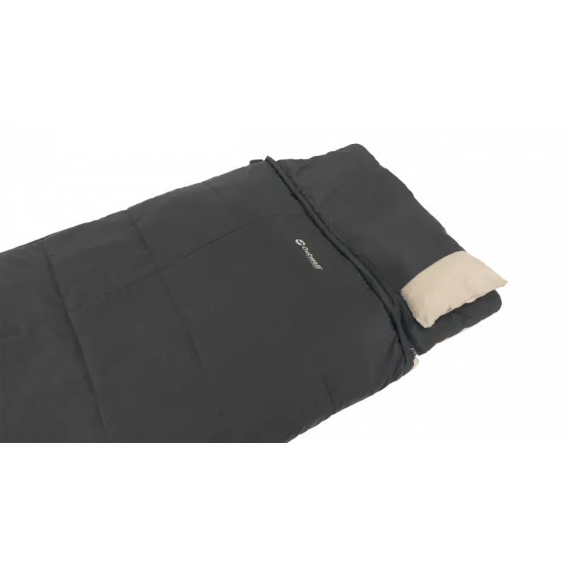 Outwell Contour Prime sintetinis miegmaišis (190 cm) – juodas, dešinysis užtrauktukas