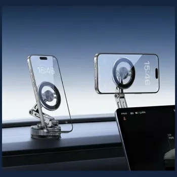 USAMS ZJ087 Universalus Magnetinis Telefono Laikiklis Automobiliui, Namams, Biurui – Juodas
