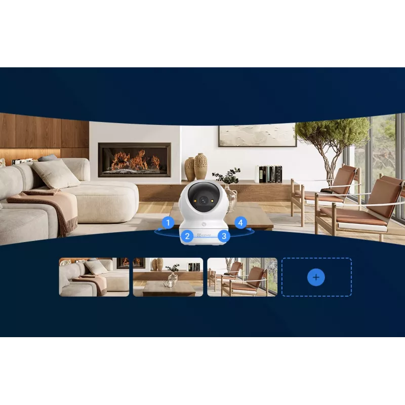 EZVIZ H6c G1 4K Sferinis IP Vidaus Stebėjimo Fotoaparatas