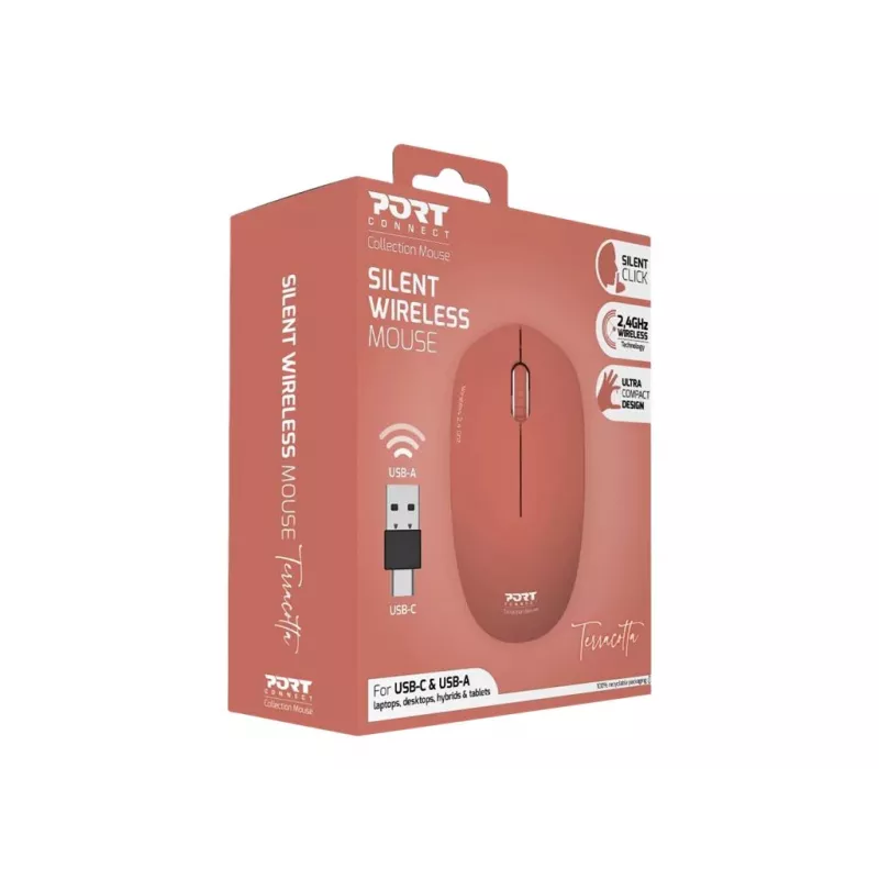 PORT DESIGNS PORT CONNECT Mouse Collection II Wireless 2,4 GHz Orange