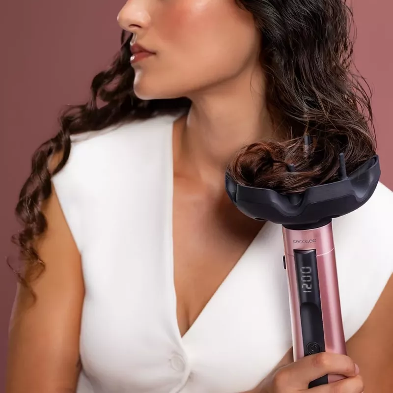 Cecotec CeramicCare 10in1 AirBrush Hot Air Brush 1200W juoda/rožinė