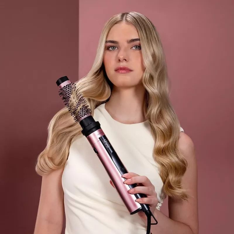 Cecotec CeramicCare 10in1 AirBrush Hot Air Brush 1200W juoda/rožinė