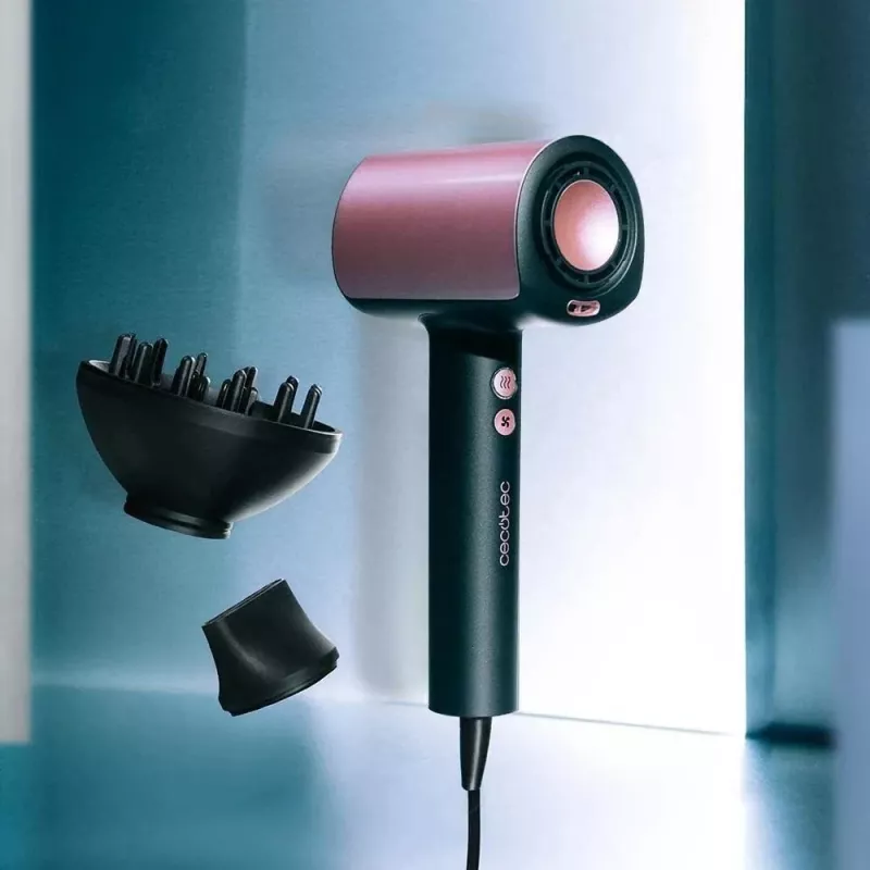 Cecotec DryGlam Nano Plasma Plaukų Džiovintuvas 1600 W Juodas/Rožinis Auksas