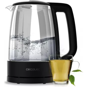 Cecotec ThermoSense 320 Clear elektrinis virdulys 2200 W 1.7 L stiklas juodas/skaidrus