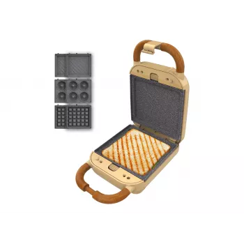 Cecotec Rock'nToast Retro One Yellow Sandwich Maker 700 W