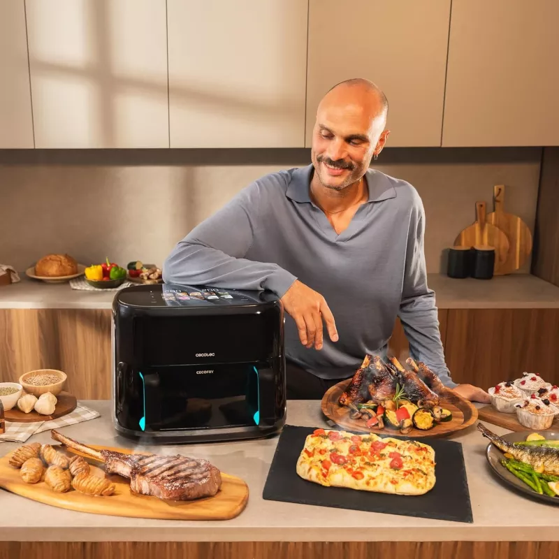 Cecotec Cecofry&Grill Smokin'Prime 11000 Dvigubas Karšto Oro Gruzdintuvas 11L 2800W Juodas
