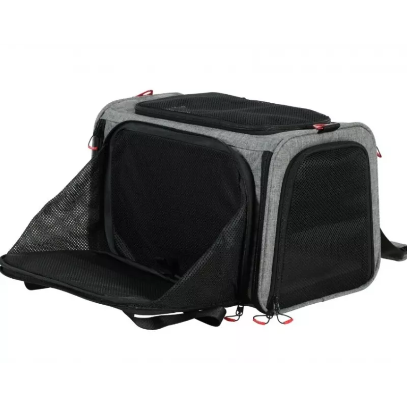 ZOLUX NOMAD L Išplečiamas Naminių Gyvūnų Nešiklis 48×30.8×30,5 cm Pilka/Juoda