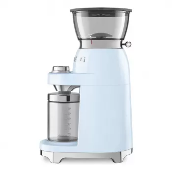 Smeg CGF03PBEU Kavos Malūnėlis, 15 Malimo Nustatymų, 240g Pupelių Talpa, 150W, Pastelinė Mėlyna