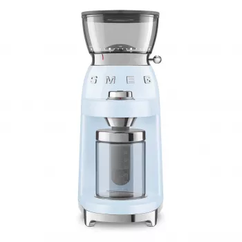 Smeg CGF03PBEU Kavos Malūnėlis, 15 Malimo Nustatymų, 240g Pupelių Talpa, 150W, Pastelinė Mėlyna