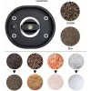 PROMIS MP35X2 elektrinis druskos ir pipirų malūnėlių rinkinys su stovu, nerūdijantis plienas/sidabras, 2x 220 mm, keraminis malimo mechanizmas, baterijomis maitinamas, LED šviesa