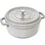 ZWILLING STAUB La Cocotte 5.25 L Round Cast Iron Casserole Dish, 26 cm, White Truffle