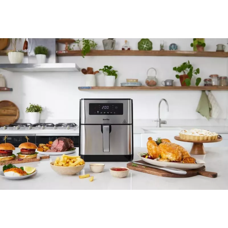 Breville VDF131X Oro Gruzdintuvė be Aliejaus, 1,25 kg, 1400 W, Juoda/Sidabrinė