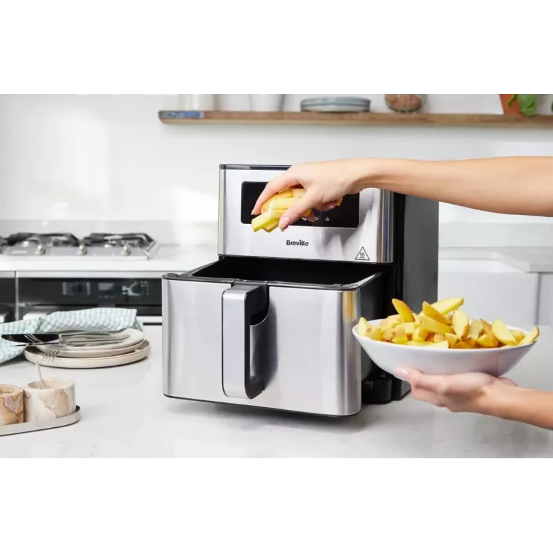 Breville VDF131X Oro Gruzdintuvė be Aliejaus, 1,25 kg, 1400 W, Juoda/Sidabrinė
