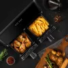 ELDOM FR210 DualCrisp dviguba oro gruzdintuvė, 2200 W, 8 L talpa, LED ekranas, juoda