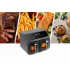 ELDOM FR210 DualCrisp dviguba oro gruzdintuvė, 2200 W, 8 L talpa, LED ekranas, juoda