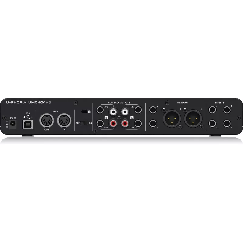 Behringer UMC404HD USB Audio Interface 4x4 24-bit/192 kHz su MIDAS Preamps