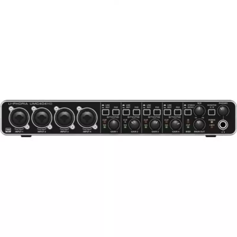Behringer UMC404HD USB Audio Interface 4x4 24-bit/192 kHz su MIDAS Preamps