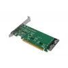 ICY DOCK EXLink MB308A PCIe 4.0 x16 NVMe Adapter Card su 2 x SlimSAS 8i (SFF-8654) jungtimis ir Redriver
