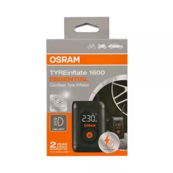 OSRAM TyreInflate 1600 Essential 12V automobilinis padangų pripūtimo kompresorius 80 PSI analoginiu manometru