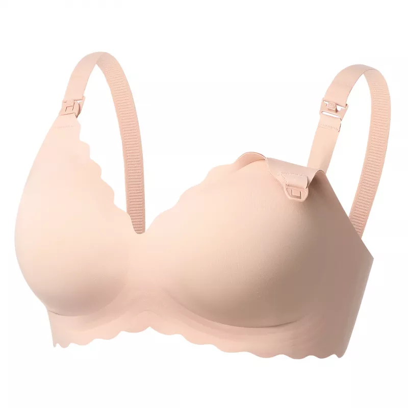 MOMCOZY YN46 Seamless Support Floral Nursing Bra Skin S