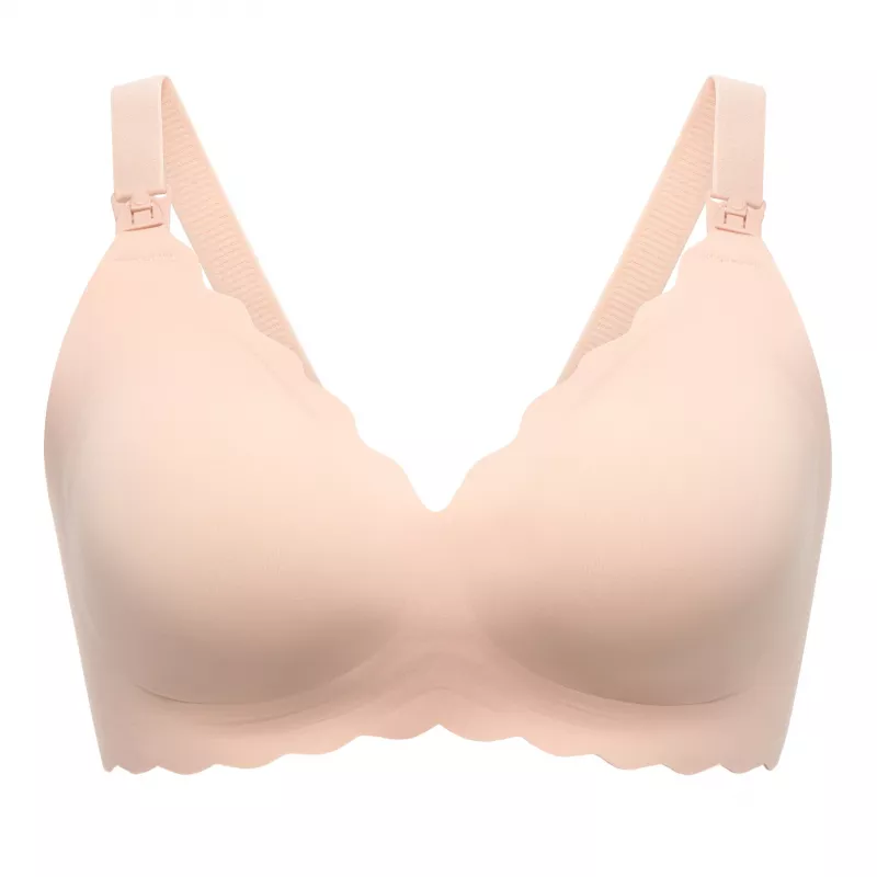 MOMCOZY YN46 Seamless Support Floral Nursing Bra Skin S