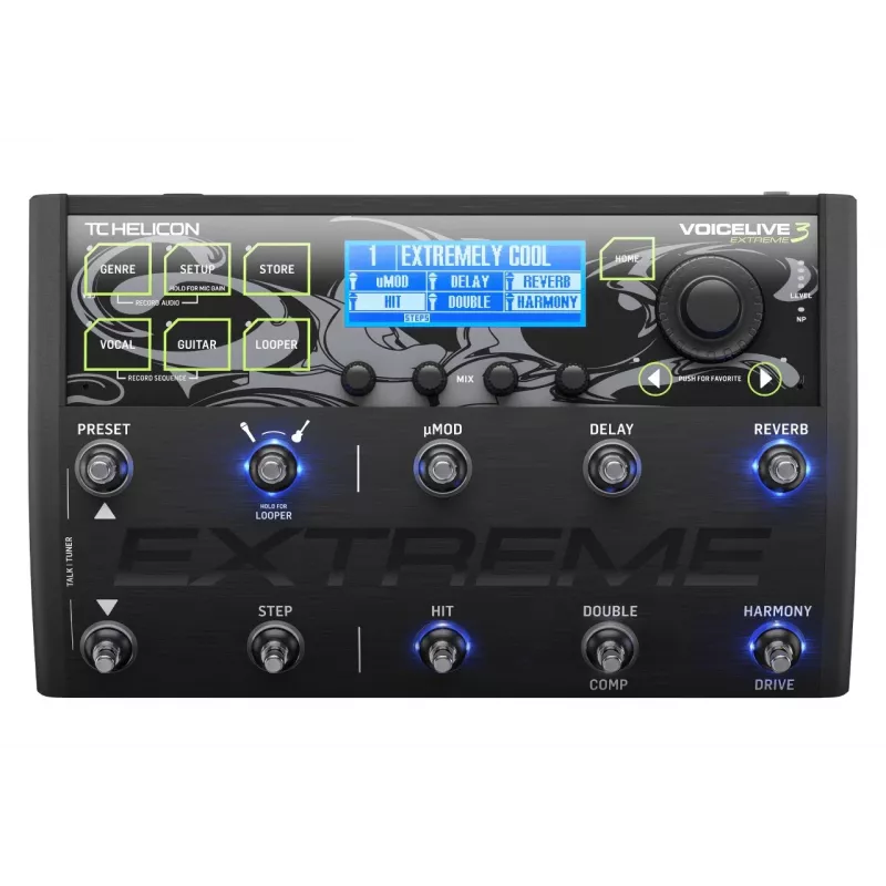 TC-Helicon VoiceLive 3 Extreme - Gitaros ir vokalo multi-efektų procesorius su looperiu