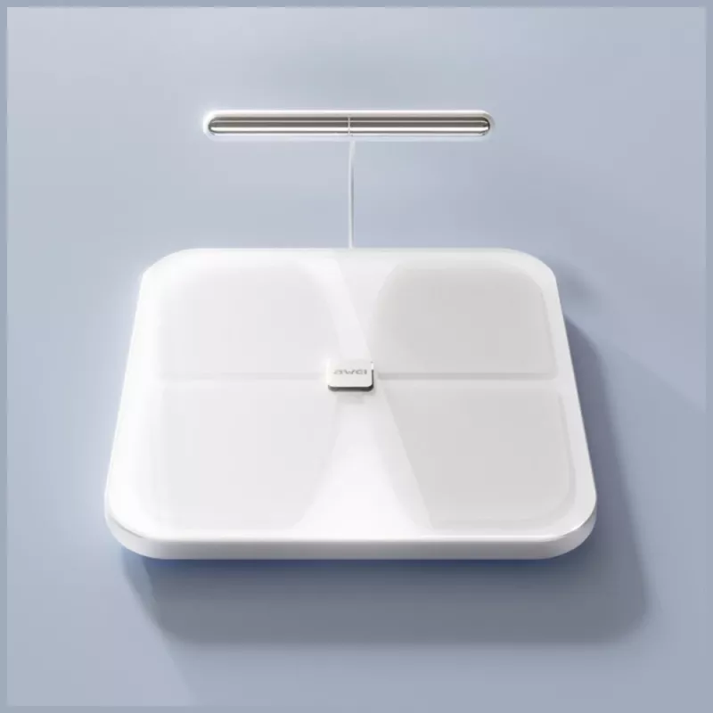 AWEI SS1 Daugiafunkcinės kūno svarstyklės su Bluetooth 5.0, balta