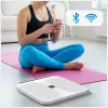 AWEI SS1 Daugiafunkcinės kūno svarstyklės su Bluetooth 5.0, balta
