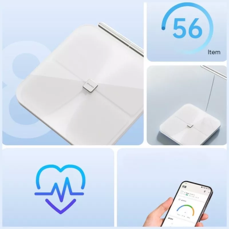 AWEI SS1 Daugiafunkcinės kūno svarstyklės su Bluetooth 5.0, balta