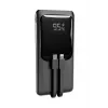 Gembird PB10-PD20-LCD-01 Greitasis Įkrovimo Power Bank su Integruotais Laidais, 20W, 10000 mAh, Juodas
