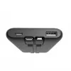 Gembird PB10-PD20-LCD-01 Greitasis Įkrovimo Power Bank su Integruotais Laidais, 20W, 10000 mAh, Juodas