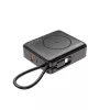 Gembird PB10-WPC15-LCD-01 greitojo įkrovimo powerbank su belaidžiu įkrovikliu, 20W, 10000 mAh, juoda