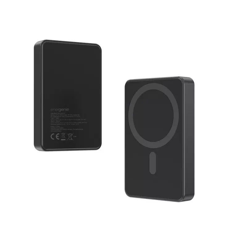 Gembird PB10-WPC15M-01 Magnetinis belaidis powerbank 15W, 10000 mAh, juodas