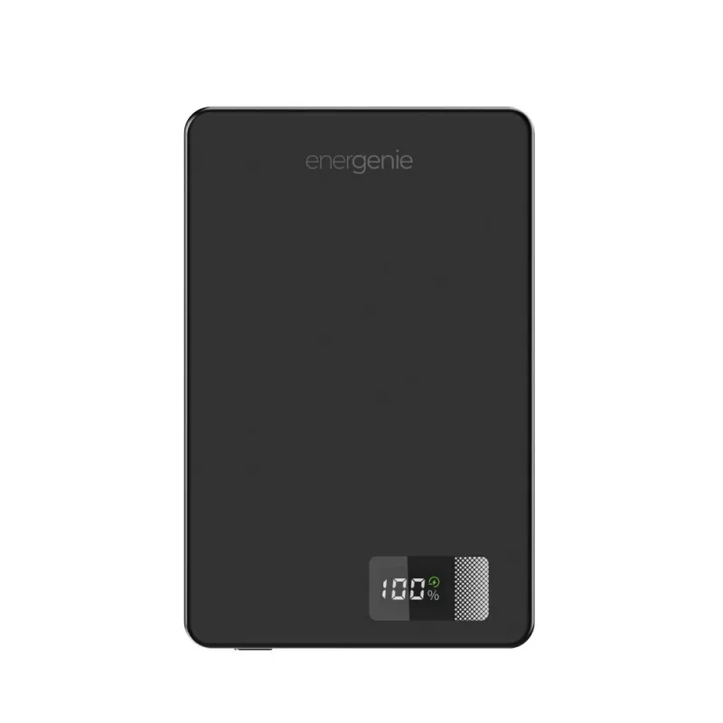 Gembird PB10-WPC15M-LCD-01 Magnetinė belaidė Power Bank su LCD, 15W, 10000 mAh, Juoda