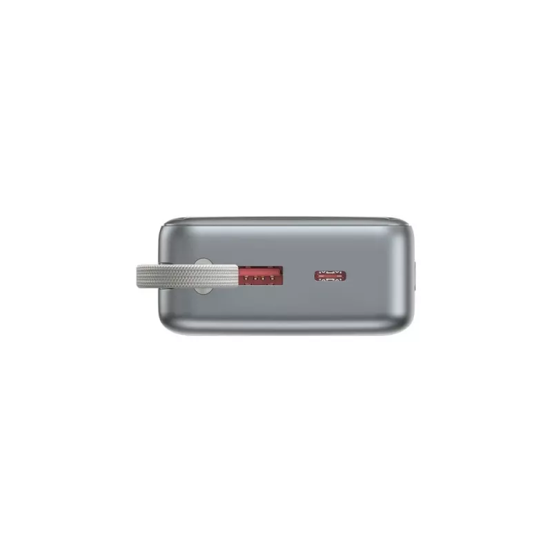 Gembird PB20-PD65-LCD-01 Greitasis Įkrovimo Power Bank su Integruotais Laidais, 65W, 20000 mAh, Juodas