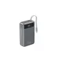 Gembird PB20-PD65-LCD-01 Greitasis Įkrovimo Power Bank su Integruotais Laidais, 65W, 20000 mAh, Juodas