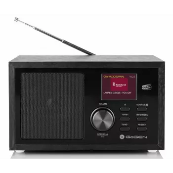 GoGen DAB620BTCB Nešiojamas DAB+ ir FM radijas su Bluetooth, CD grotuvu ir USB MP3 atkūrimu, juodas