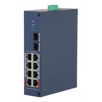 DAHUA CHS4210-8GT-110 valdomas L2 komutatorius, 8x Gigabit PoE+ prievadai, 110W PoE biudžetas