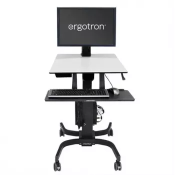 Ergotron WorkFit-C Single HD Sit-Stand Workstation - Mobilus stovas - Juoda, Pilka - 12,7 kg - 76,2 cm (30 inch) - VESA 75x75, 100x100, 200x100, 200x200 - 360°