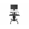 Ergotron WorkFit-C Single HD Sit-Stand Workstation - Mobilus stovas - Juoda, Pilka - 12,7 kg - 76,2 cm (30 inch) - VESA 75x75, 100x100, 200x100, 200x200 - 360°