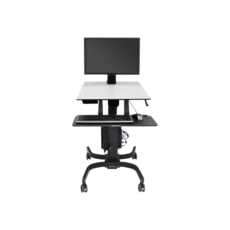 Ergotron WorkFit-C Single HD Sit-Stand Workstation - Mobilus stovas - Juoda, Pilka - 12,7 kg - 76,2 cm (30 inch) - VESA 75x75, 100x100, 200x100, 200x200 - 360°