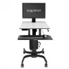 Ergotron WorkFit-C Single HD Sit-Stand Workstation - Mobilus stovas - Juoda, Pilka - 12,7 kg - 76,2 cm (30 inch) - VESA 75x75, 100x100, 200x100, 200x200 - 360°