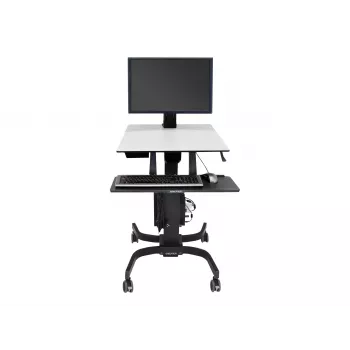 Ergotron WorkFit-C Single HD Sit-Stand Workstation - Mobilus stovas - Juoda, Pilka - 12,7 kg - 76,2 cm (30 inch) - VESA 75x75, 100x100, 200x100, 200x200 - 360°