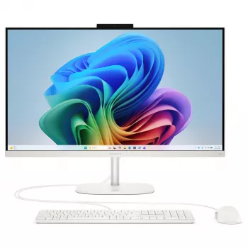 HP OmniStudio All-in-One 27-cw0174ng PC, 27 inch QHD Display, AMD Ryzen AI 7 445, 24GB RAM, 512GB SSD, Windows 11 Home, White