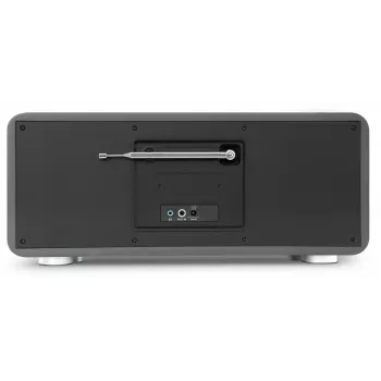 TechniSat DIGITRADIO 602 DAB+/FM/Internet Radio su Bluetooth, CD grotuvu ir belaidžiu Qi įkrovimu - Antracitas/Sidabras