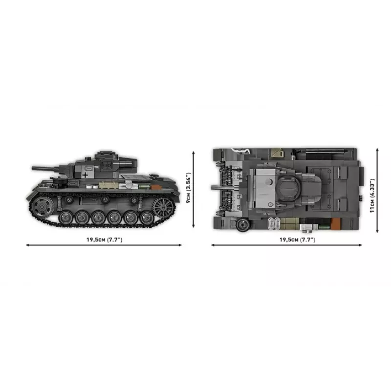 COBI Historical Collection Panzer III Ausf. H detalių rinkinys, 963 vnt.