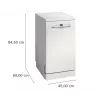 Bosch Serie 2 SPS2HKW55E Laisvai pastatoma siaura indaplovė, 10 komplektų, balta