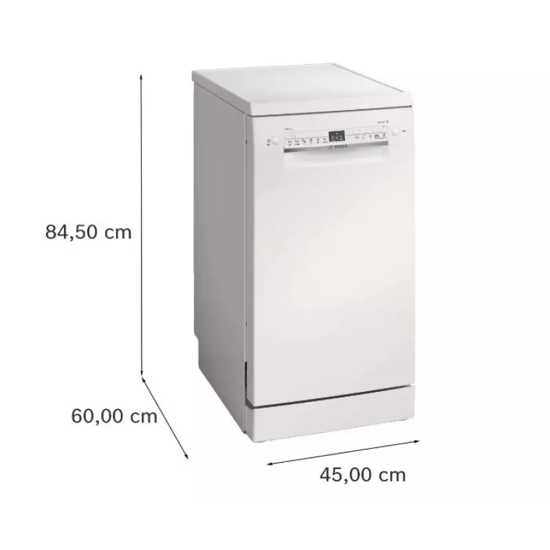 Bosch Serie 2 SPS2HKW55E Laisvai pastatoma siaura indaplovė, 10 komplektų, balta